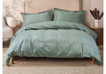 Постельное белье сатин Premium Lotus Home - Dakota Modern Olive (Турция), семейный